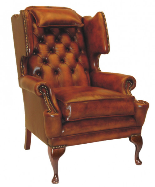 Chesterfield Sessel Patrick Wing Chair with Bolster Ohrensessel