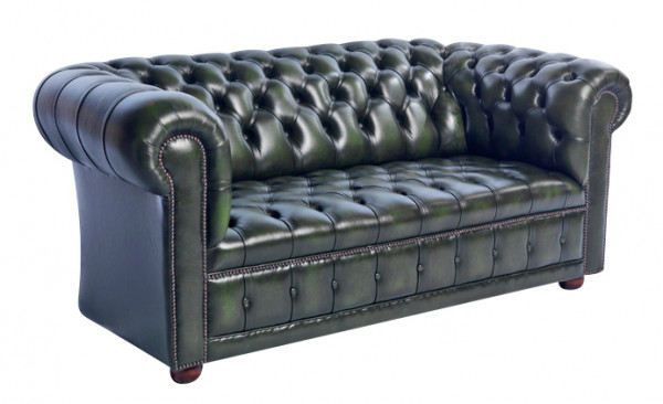 Chesterfield Sofa London Buttonseat Classic 3 Sitzer