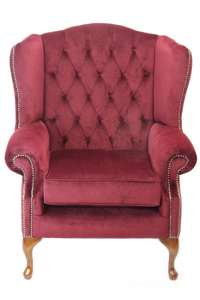 Chesterfield Sessel Queen Anne in Velvet