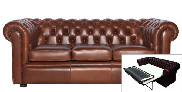 Chesterfield Schlafsofa William 3 Sitzer