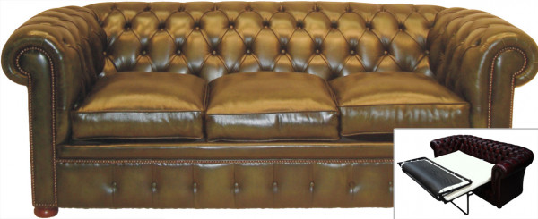 Chesterfield Schlafsofa Bed Settee 3 Sitzer